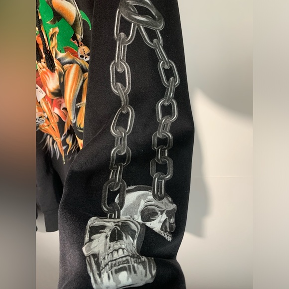 ❌SOLD❌ Y2K skull graphic zip hoodie - Picture 2 of 6